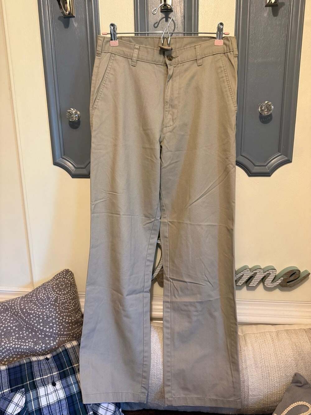 George Chino Pants Size 30x32 Barley Flat Front Casual